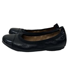 Josef Seibel Pippa Black Ballet Flats EU 36 US 5.5 Cap Toe Comfort Shoes